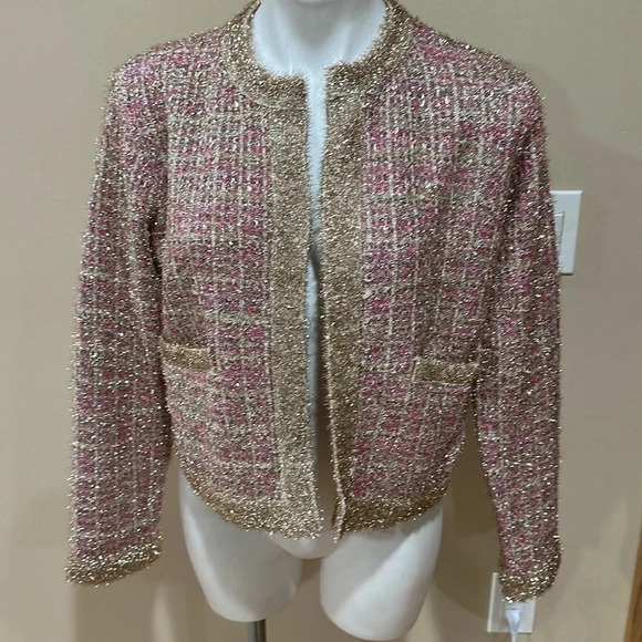 Zara CHECK KNITLurix CARDIGAN w - Picture 3 of 15